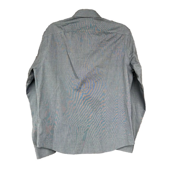 Untuckit Shirt Mens Medium Blue Pio Cesare WF Button Down Wrinkle Free Preppy - Picture 4 of 12